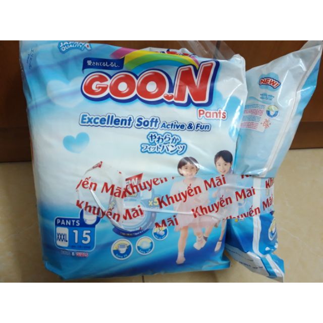 (Tặng thêm 4 miếng cùng loại )tã quần Goon slim sz XXXL15