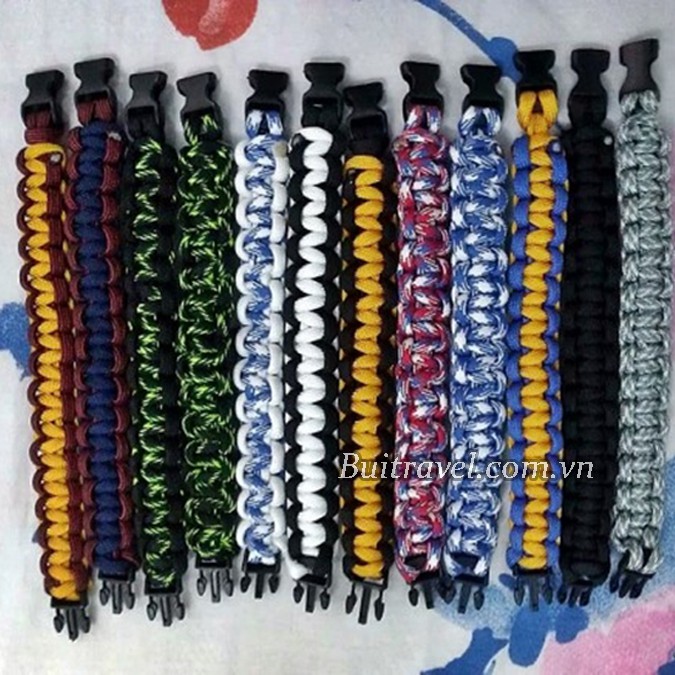 Dây dù Paracord 7 lõi nhiều sắc màu (4mm) BB1221- Dây dù sinh tồn- Bụi Travel