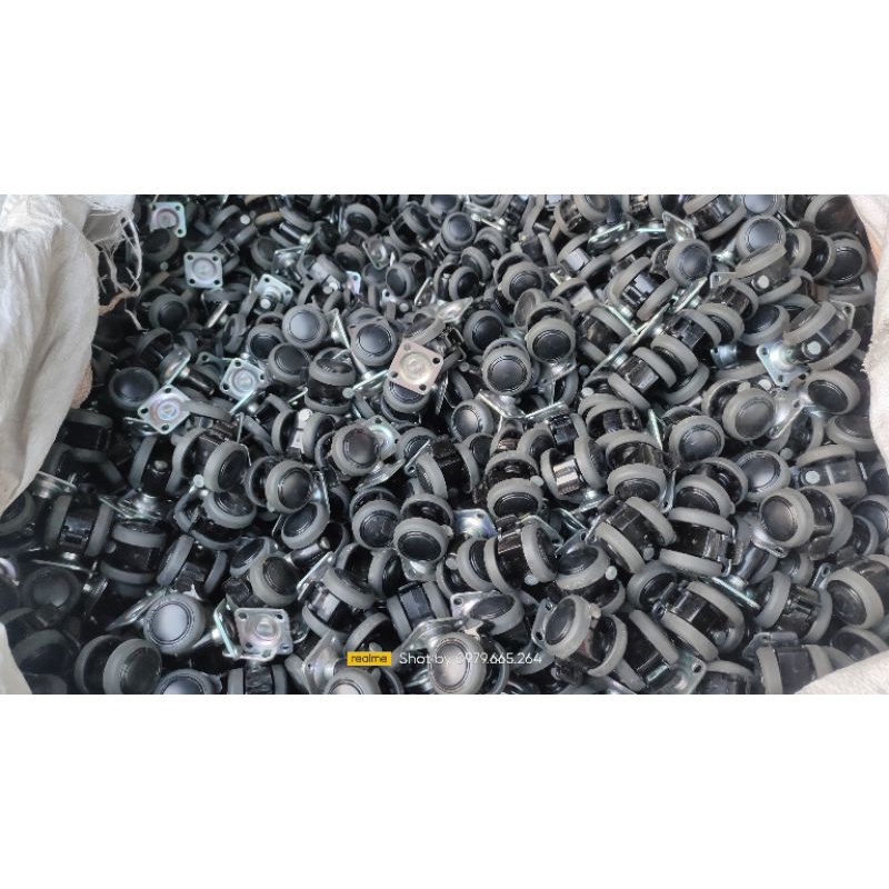 Bánh xe đẩy Nhật bãi bộ 4c, có khóa
