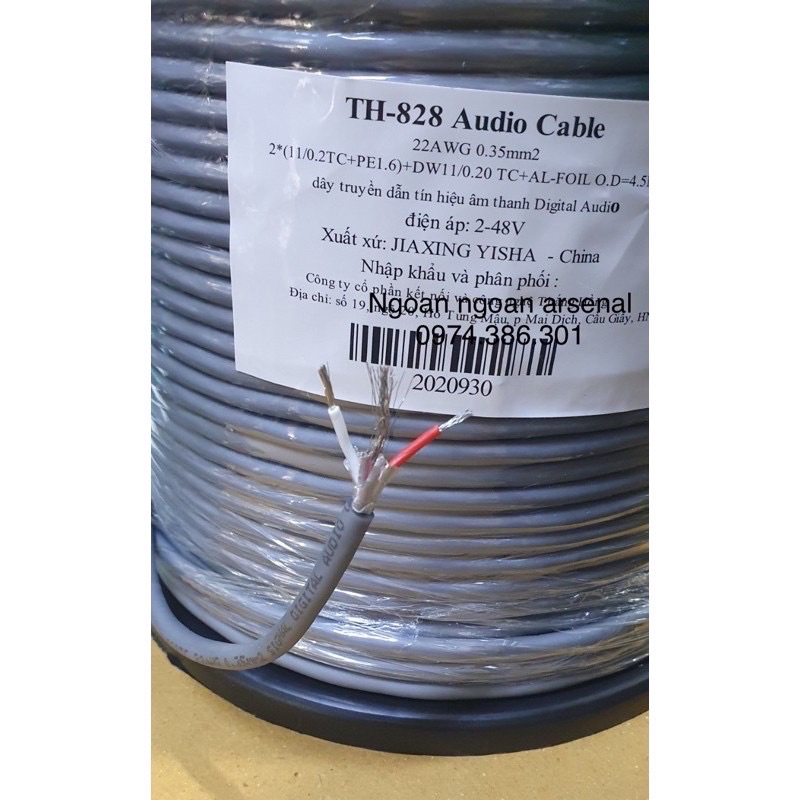 dây tín hiệu 3.5 mm (3,5) ra 2 hoa sen (av, rca) từ 1 mét đến 10 mét kết nối điện thoại ra loa, máy tính ra loa...