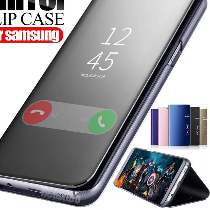 Ốp Điện Thoại Nắp Lật Tráng Gương Tự Động Làm Giá Đỡ Cho Samsung J2 Pro J3 Pro J5 Pro J7 Pro J4 J6 2018