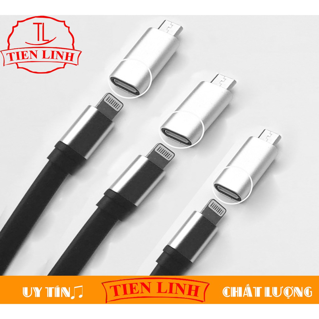 Bộ 3 đầu chuyển đổi từ Lightning sang Micro usb tiện lợi