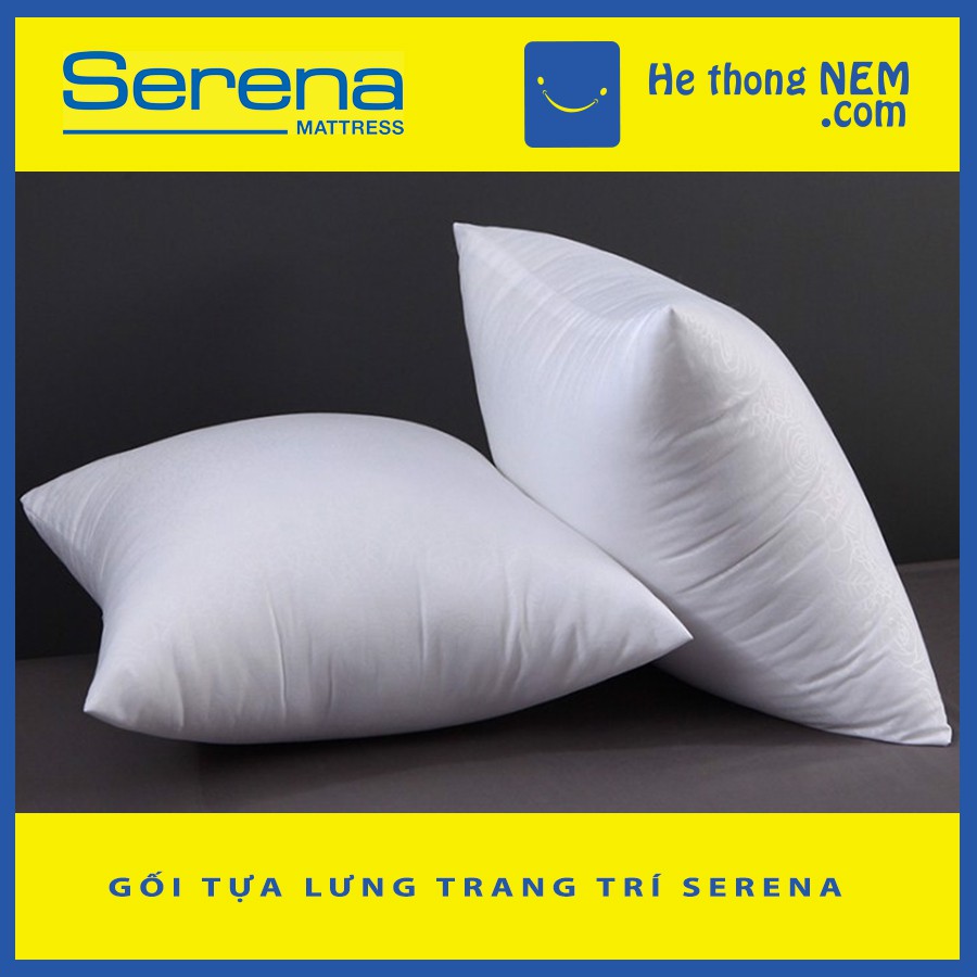 Gối tựa lưng sofa SERENA ruột gối vuông tựa lưng văn phòng 45x45 cao cấp ép chân không - Hệ Thống Nệm