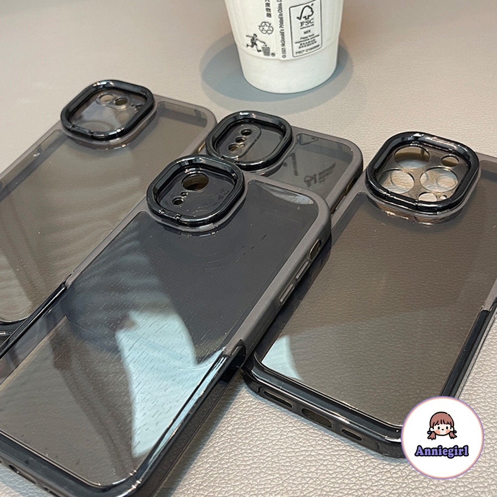 Ốp Điện Thoại TPU Mềm Trong Suốt Chống Trầy Có Giá Đỡ 2 Trong 1 Cho IPhone 13 12 11 Pro Max