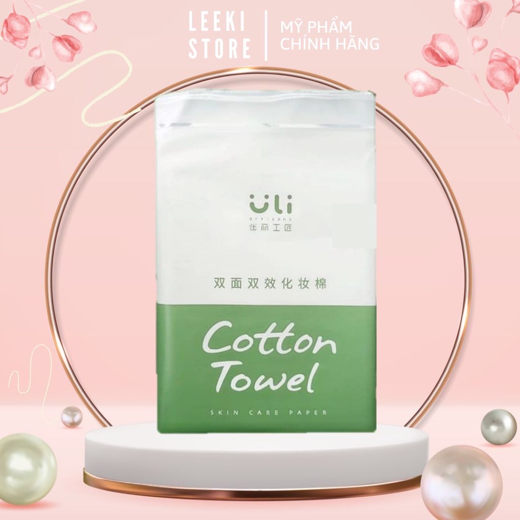 Bông tẩy trang ULi 200 miếng cotton tự nhiên 3 lớp cao cấp nội địa Trung