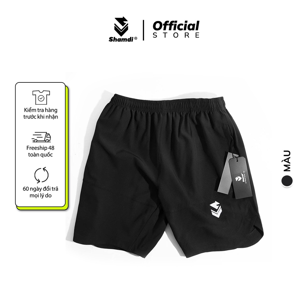 Quần Short Tập Gym Shamdi xẻ đùi chuyên Squat, Thoáng Mát - 923