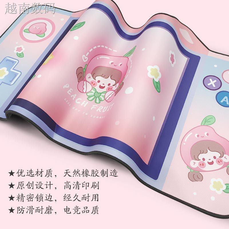 Tấm Lót Chuột Và Bàn Phím Máy Tính Cỡ Lớn Phối Tai Mèo Đáng Yêu Độc Đáo