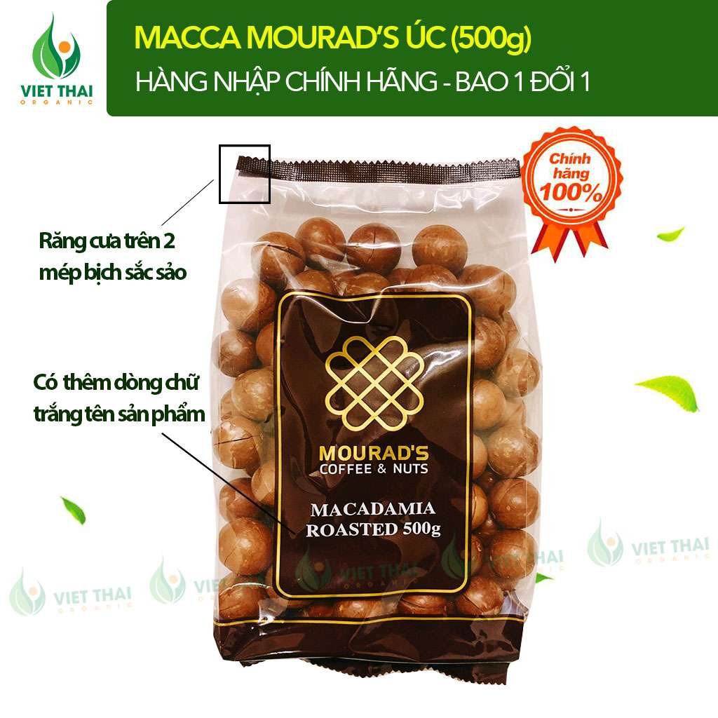 Combo 2 Túi Hạt Mắc Ca (Macca) Úc Nứt Vỏ Mourad's 500g/ Túi - Hạt Béo Giòn