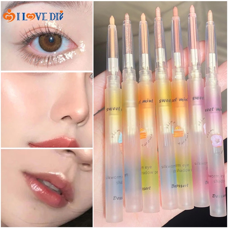 Bút Kẻ Mắt 7 Màu Tùy Chọn Ánh Ngọc Trai Mượt Mà Chống Nước Lâu Trôi