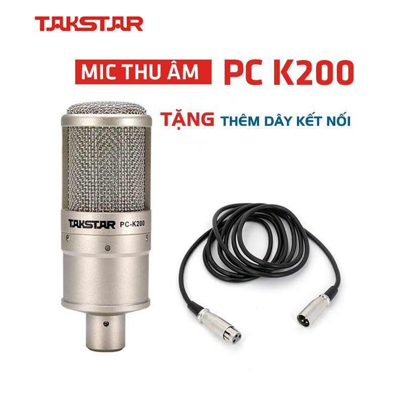 Trọn bộ combo thu âm,hát live stream chuyên nghiệp: SOUNDCARD SC-M1, MIC TAKSTAR PC 200 và TAI NGHE TS-2260