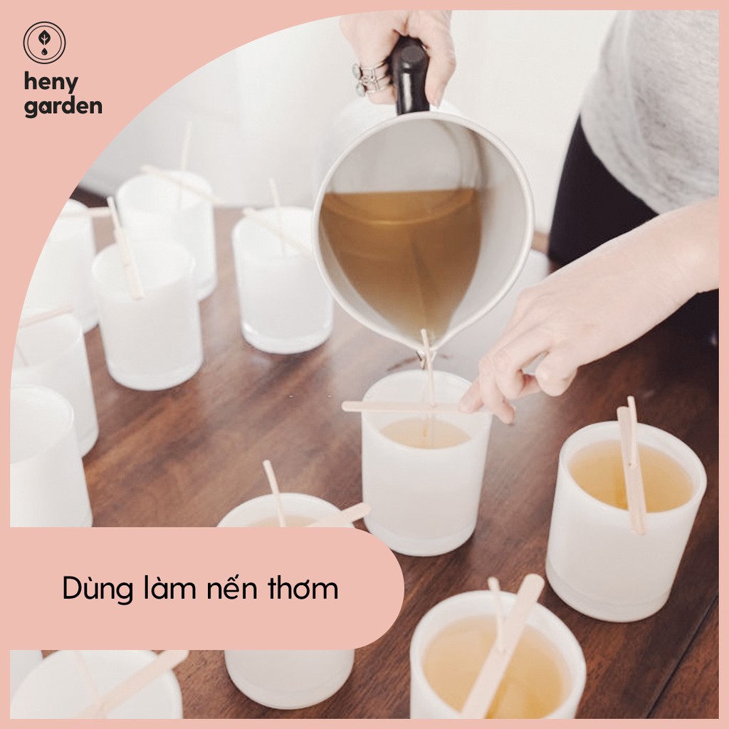 Sáp Paraffin Làm Nến Thơm &amp; Nến Trụ PA-62 HENY GARDEN, Loại Cao Cấp