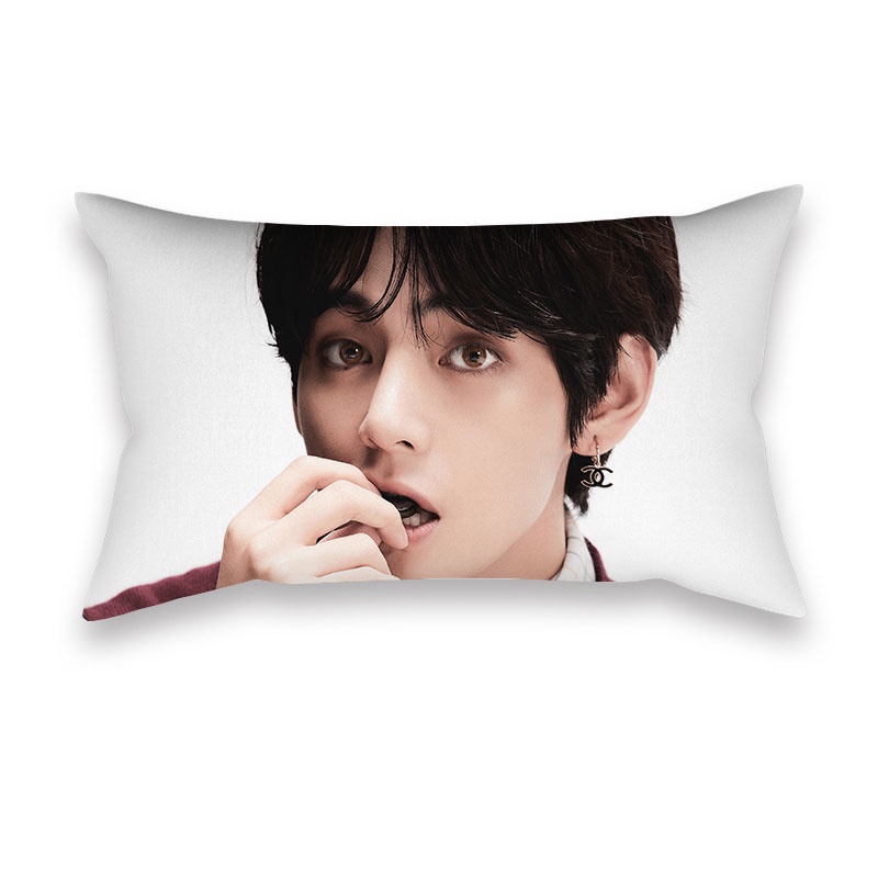 Vỏ Gối Polyester 50 * 30cm In Hình Nhóm Nhạc BTS