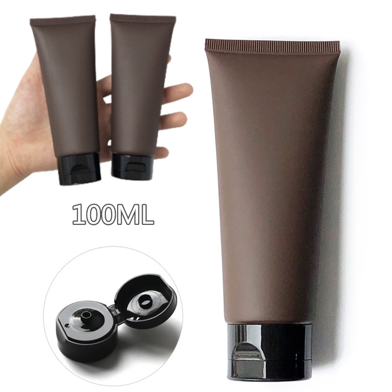 1 Lọ Đựng Mỹ Phẩm Dầu Gội 100ML Gọn Nhẹ Chống Rò Rỉ Có Thể Đổ Đầy Màu Nâu Dùng Khi Đi Du Lịch