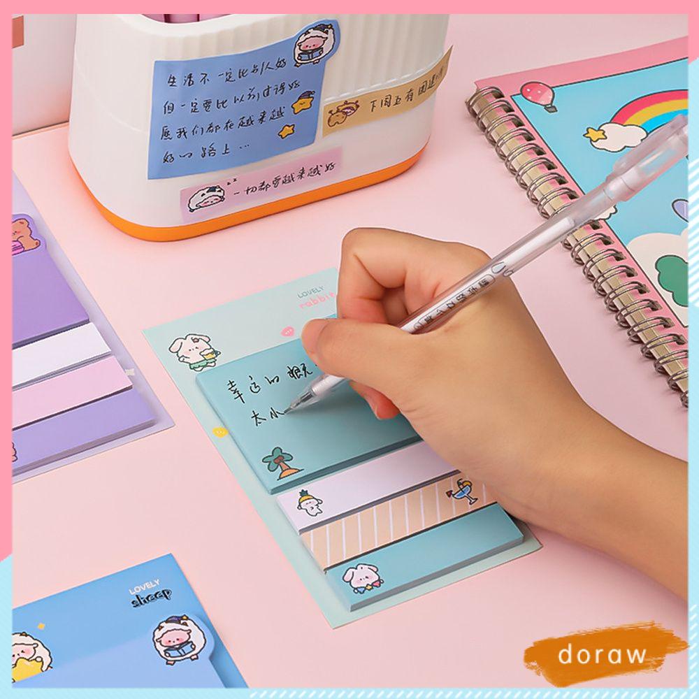 Set 80 Tờ Giấy Ghi Chú Hình Động Vật Hoạt Hình Dễ Thương