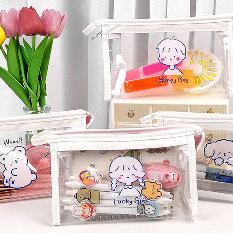 [Hàng mới về] Túi đựng mỹ phẩm trong suốt chống thấm nước an toàn tiện dụng cho nữ