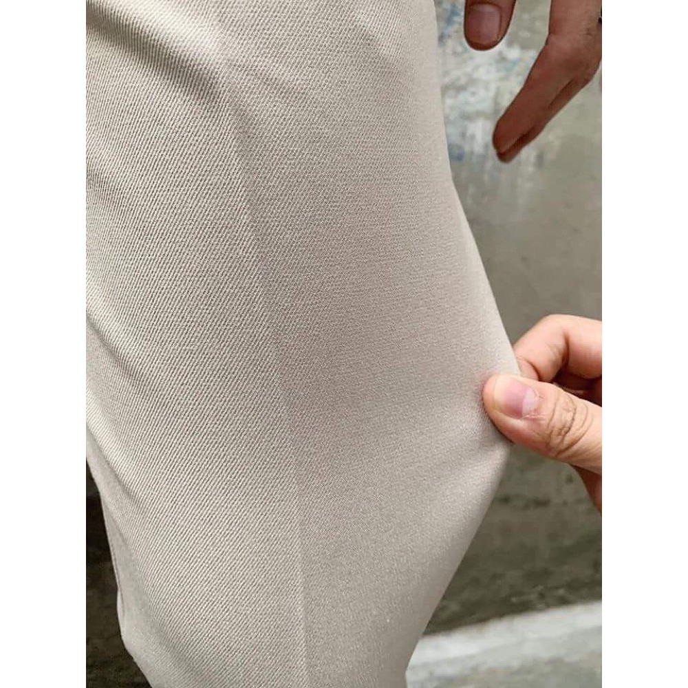 HÀNG MỚI VỀ quần âu nam màu trắng kem phong cách Hàn quốc chất vải tuyết mưa dày dặn mát mịn co giãn 4 chiều BAO LỖI | BigBuy360 - bigbuy360.vn