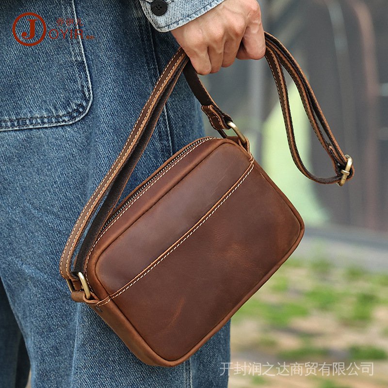 Túi Da Đeo Chéo Phong Cách Retro Thời Trang Cho Nam