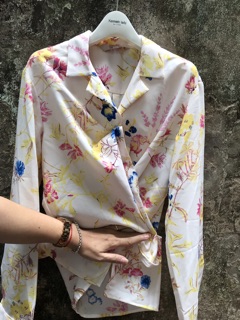 Sơ mi hoa 8SECOND dáng rộng ngang