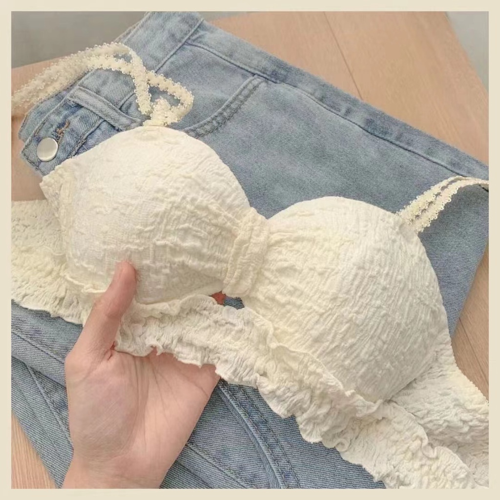 Bộ Đồ Lót Phối Ren Kiểu Nhật Bản Thiết Kế Thoải Mái Dễ Thương Cho Nữ