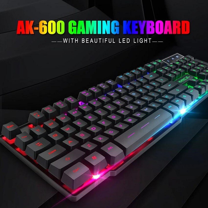 Bàn phím Gaming Imice AK-600 giả cơ chuyên game – Led 7 màu – Chính hãng – Bảo hành 12 tháng – Gaming keyboard