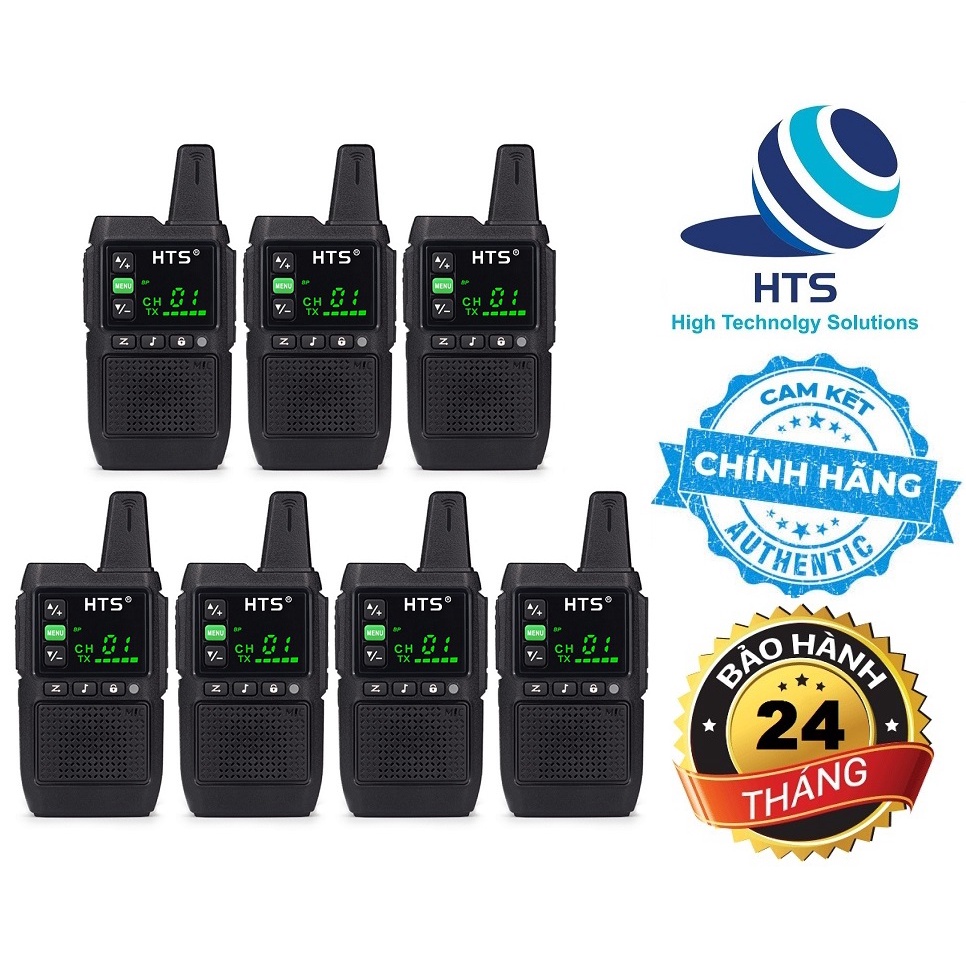 Bộ 7 Máy Bộ đàm siêu nhỏ HTS X5 Hàng Chính Hãng Bảo Hành 24 Tháng, Loa Siêu To, Có Màn Hình Hiển Thị