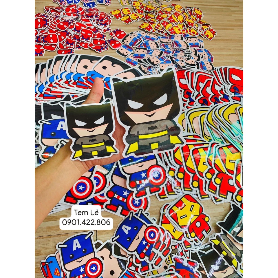 Tem Lẻ Sticker Decal Marvel Siêu Anh Hùng