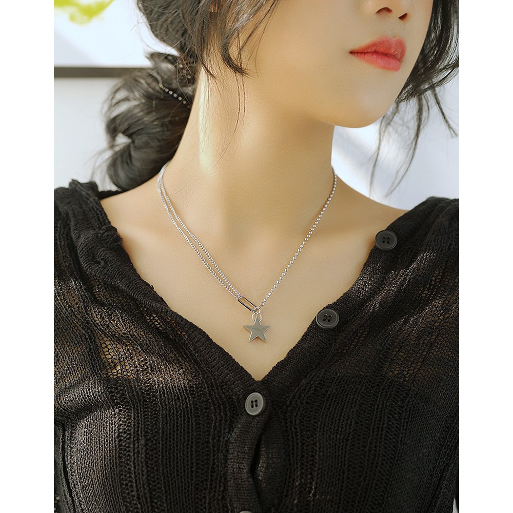Dây chuyền nữ Titan gia công sắc nét, kiểu dáng cá tính dễ phối đồ - 1797 - Aluha