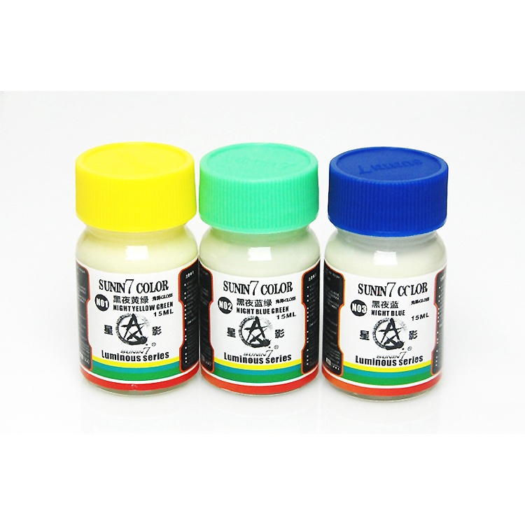 Sơn mô hình mùa dạ quang phát sáng trong đêm paint Luminous color lacquer Sunin Star