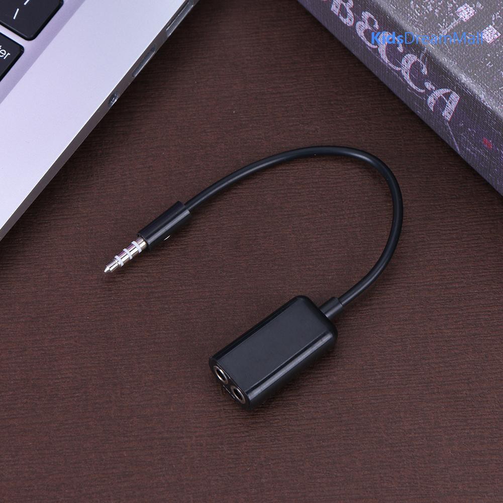 Đầu chia âm thanh chuyển đổi một đầu cắm 3.5mm sang 2 lỗ cắm tiện lợi