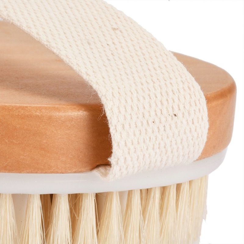 Bàn Chải Tắm Khô Và Ướt Yolika-Natural Boar Massage Tẩy Tế Bào Chết Loại Bỏ Tế Bào Chết Cho Da