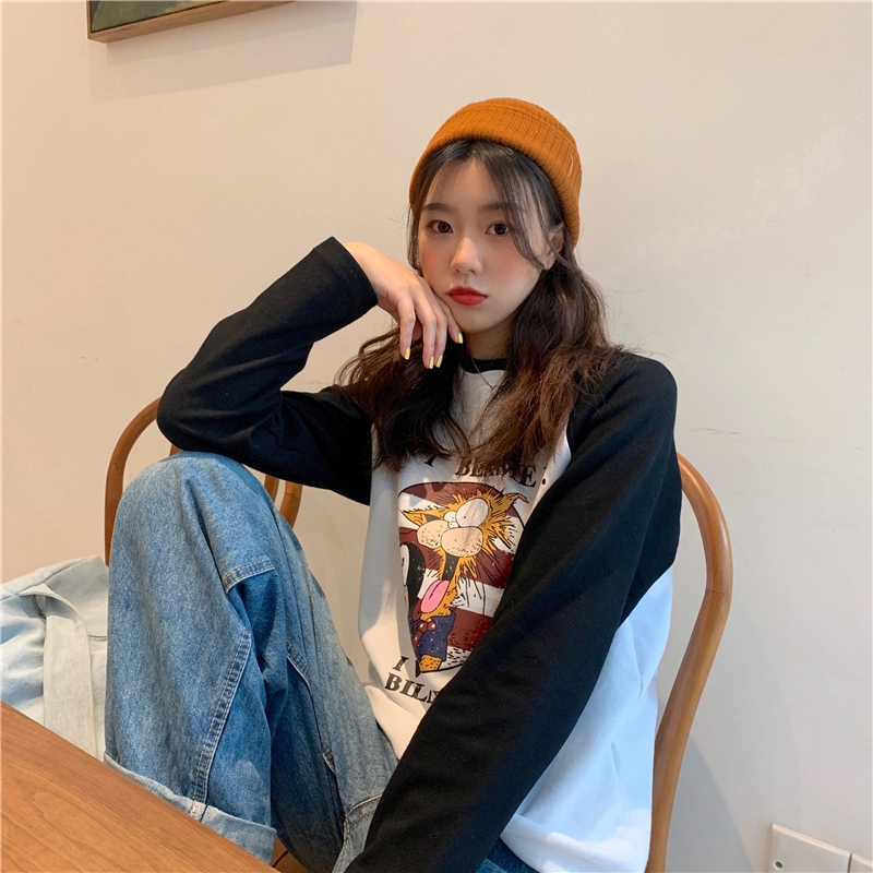 Áo thun SUXI dài tay cổ tròn thời trang Hàn Quốc dành cho nữ