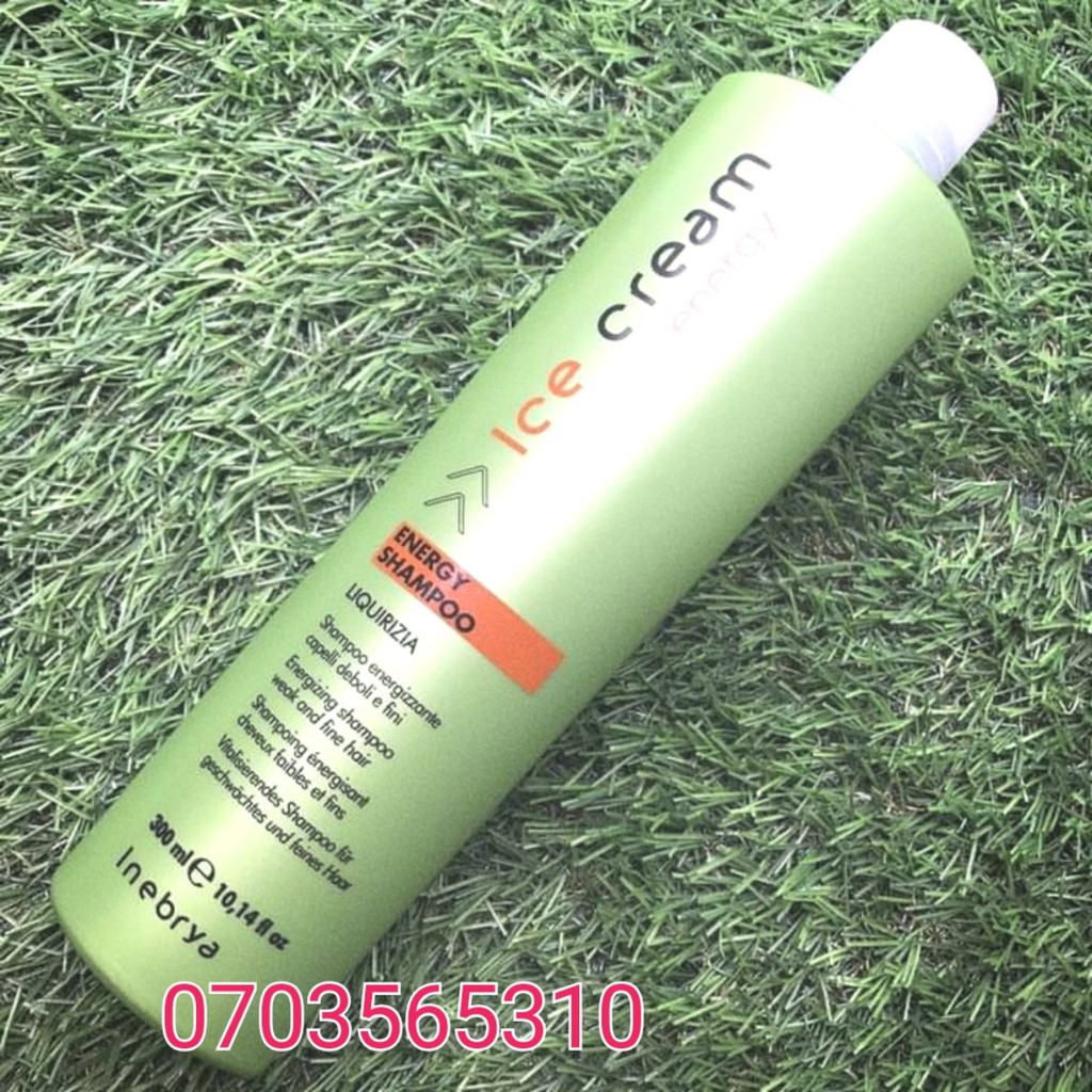 DẦU GỘI NGĂN RỤNG KÍCH THÍCH MỌC TÓC INEBRYA ICE-CREAM ENERGY (LIQUIRIZA) SHAMPOO 300ML  Dầu gội kích thích da đầu, giúp