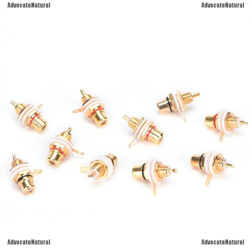 Set 10 Ổ Cắm Rca Mạ Vàng 24k Cao Cấp | BigBuy360 - bigbuy360.vn