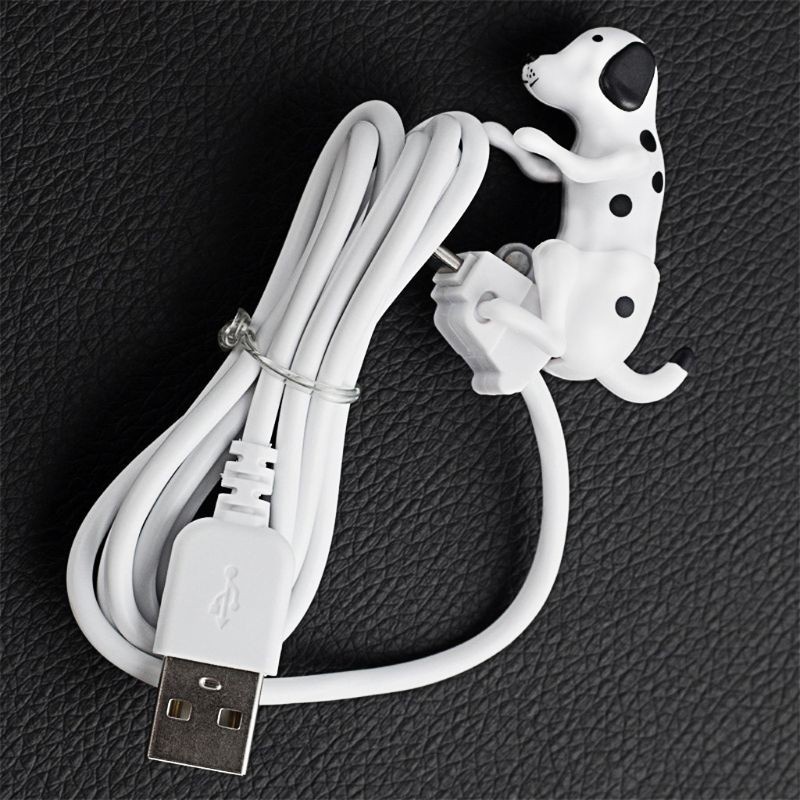 Dây cáp sạc pin USB Type-C dài 1m gắn hình chú chó đốm dễ thương tiện dụng