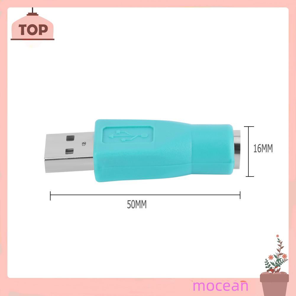 Set 2 Đầu Chuyển Đổi Từ Ps / 2 Female Sang Usb Male Cho Bàn Phím Chuột Và Chuột Máy Tính