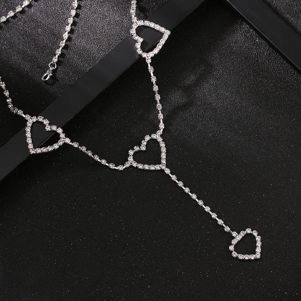 JUNE Vintage Trendy Bling Flash|Heart Belly Chain