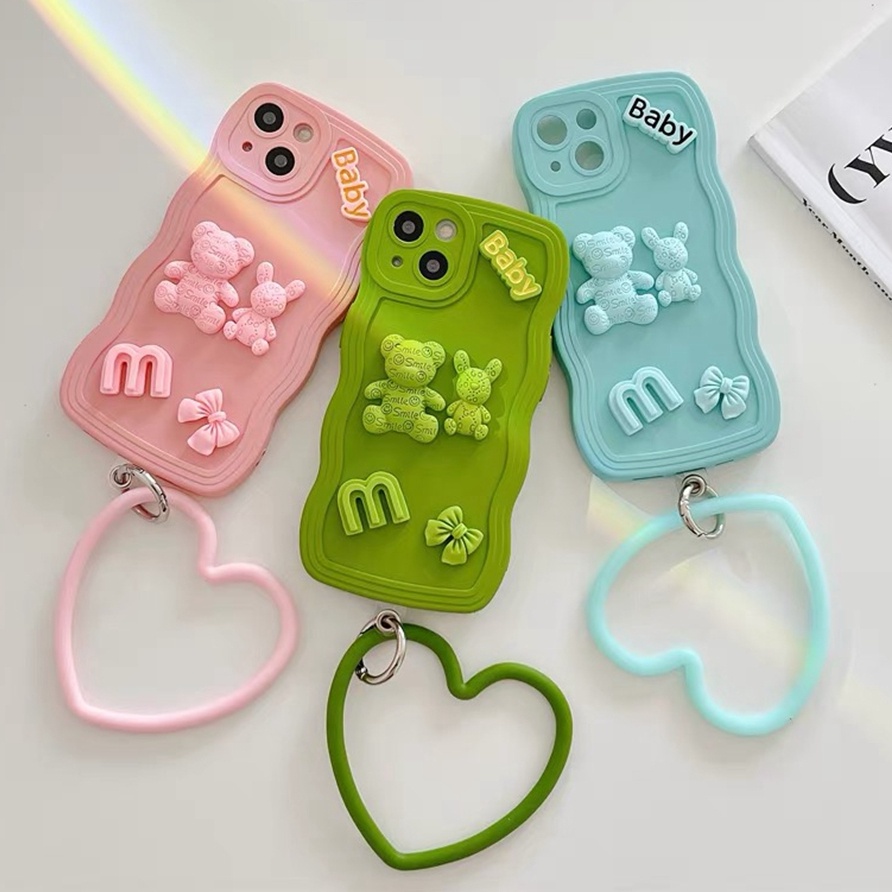 Ốp Điện Thoại Silicon Dẻo Hình Gấu 3D iPhone 14 13 11 12 Pro MAX Mini 6 6s 7 8 Plus 7plus 8plus 6plus 7 + 8 + X XR XS MAX 11Pro