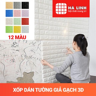 Xốp dán tường 3D giả gạch nhiều màu giá rẻ - Trang Trí Hà Linh