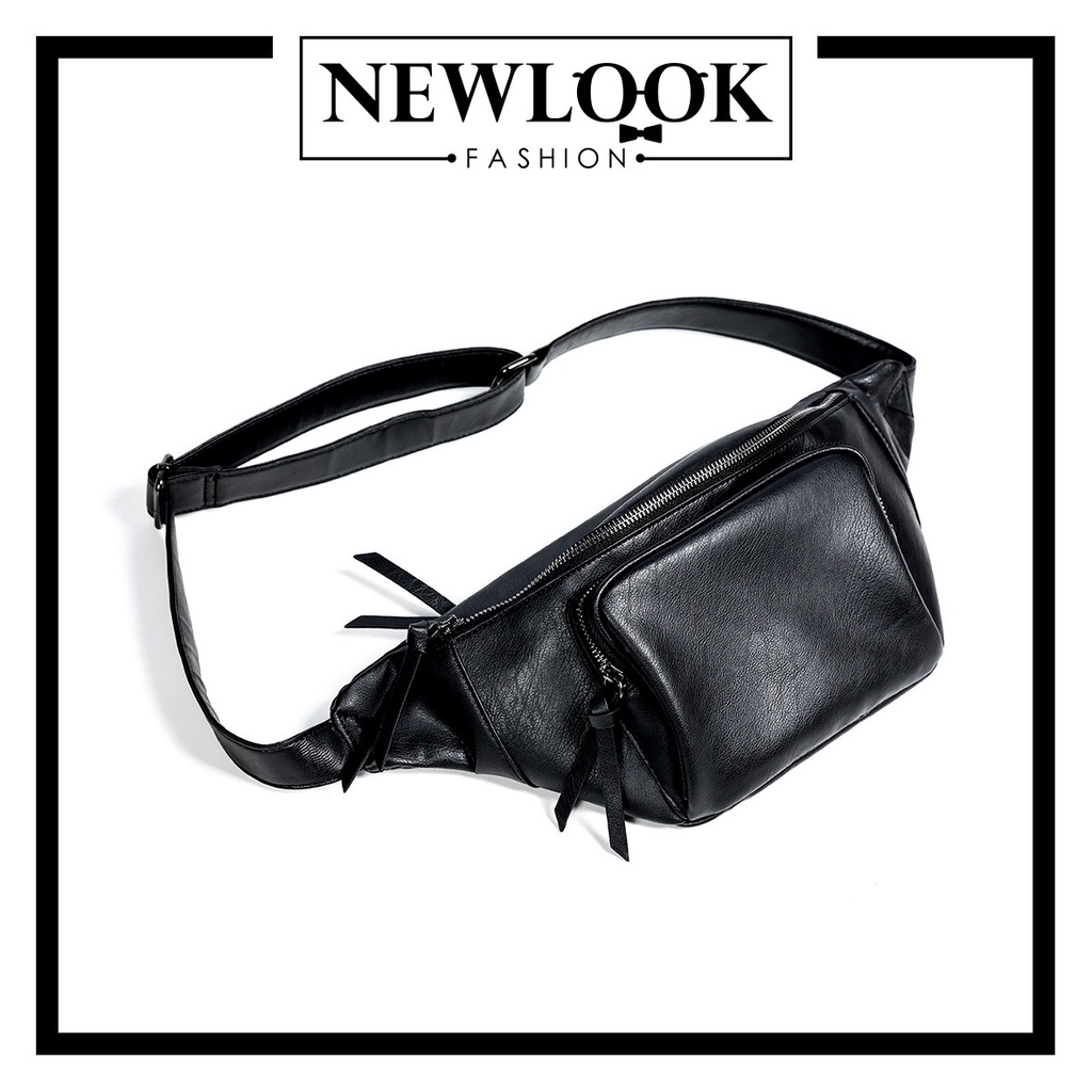 TÚI BAO TỬ DA TRƠN ĐEO CHÉO HOẶC ĐEO HÔNG NAM NỮ KHÓA DA ( 31 x 20 x 10cm )