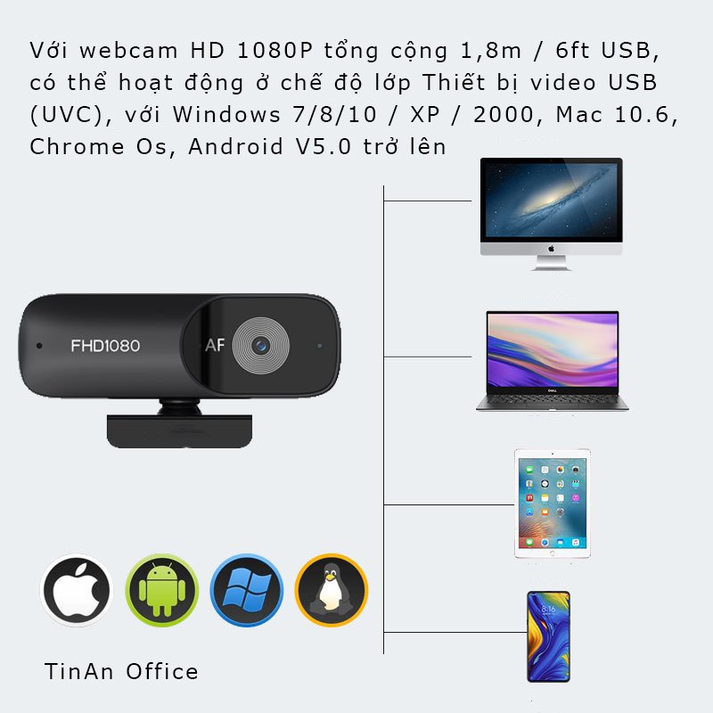 [ 1080P/2K/4K, Micro ] Webcam USB 2K Kèm Micro Phù Hợp Khi Phát Trực Tiếp, Dạy Học Trực Tuyến Hoặc Hội Nghị