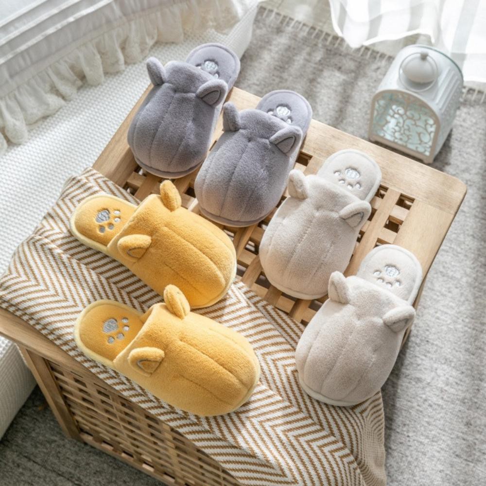 Dép bông nam nữ Unisex Lông cừu Corgi đi trong nhà cực cute, dễ thương, giữ ấm đôi chân 2021