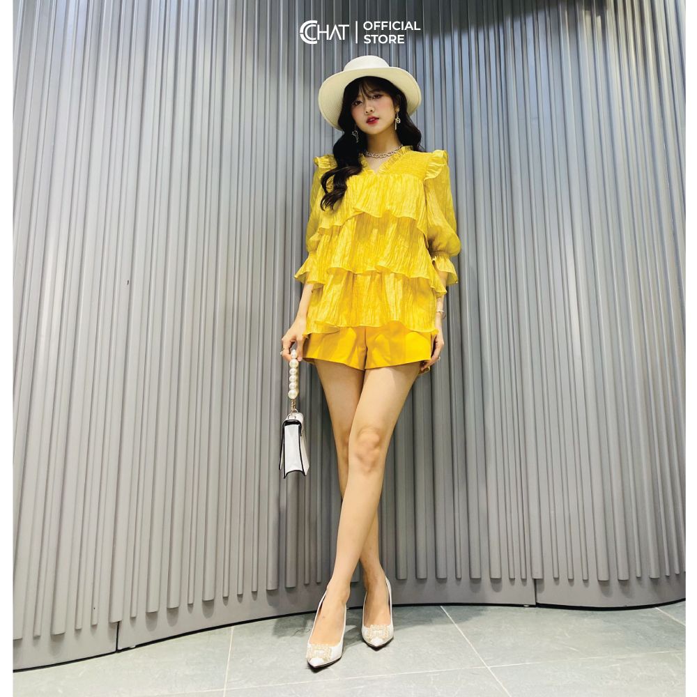 Áo bèo cổ V 2 tầng CChat Clothes