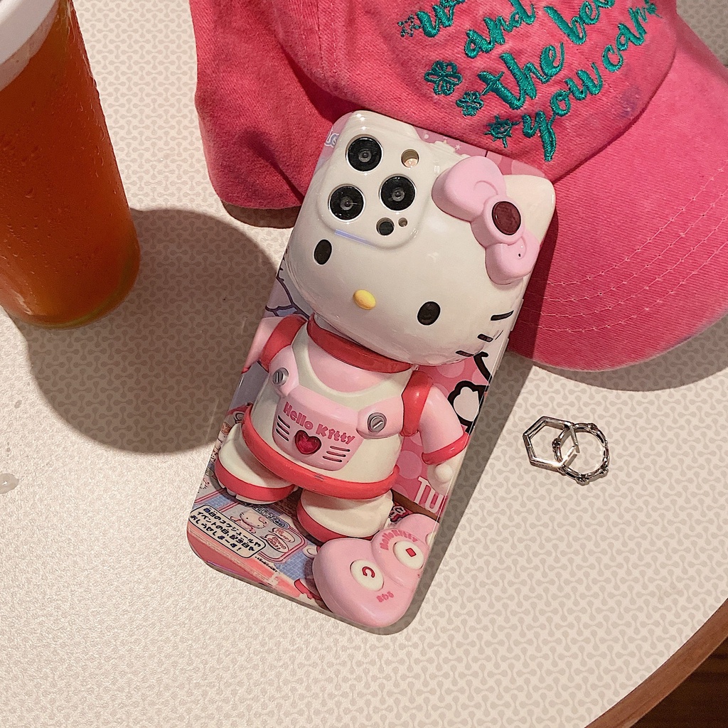Ốp Điện Thoại Dẻo Họa Tiết Hoạt Hình Hello Kitty Dễ Thương Chống Rơi Cho IPhone 14 13 12 11 Pro Max XS Xsmax XR XS X