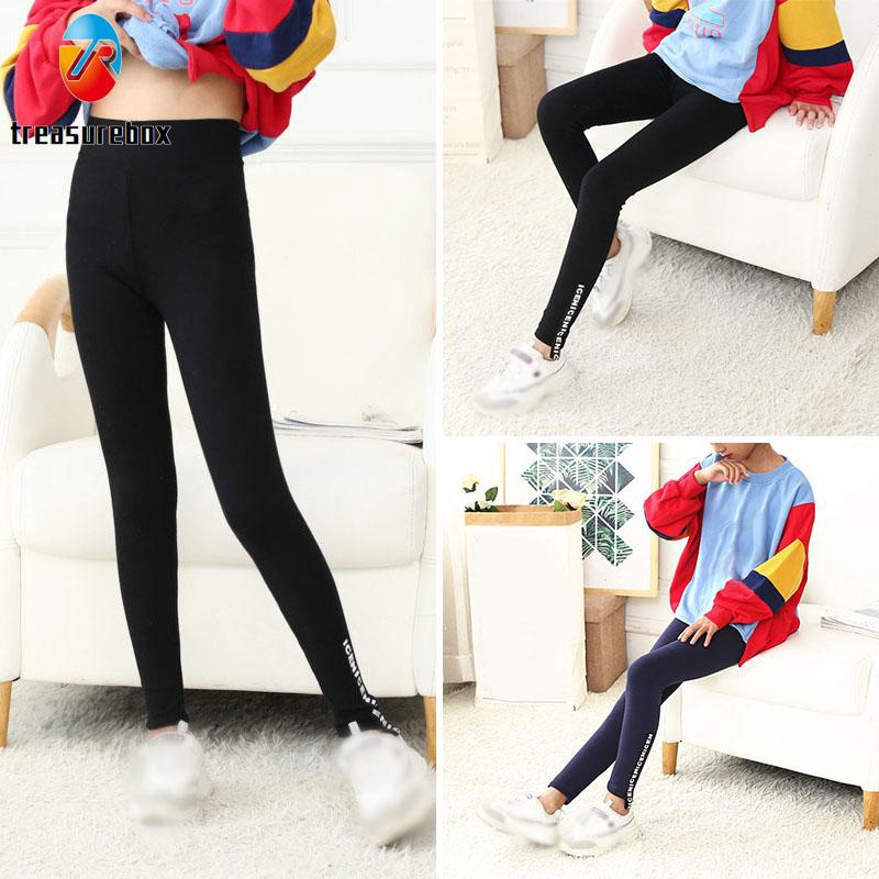 Quần Legging Lưng Cao In Họa Tiết Thời Trang Mùa Đông Cho Bé Gái