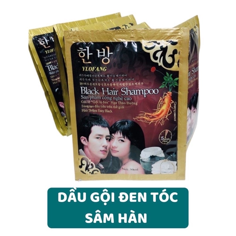 Dầu gội đen tóc Black hair shampoo gội là đen của Hàn quốc