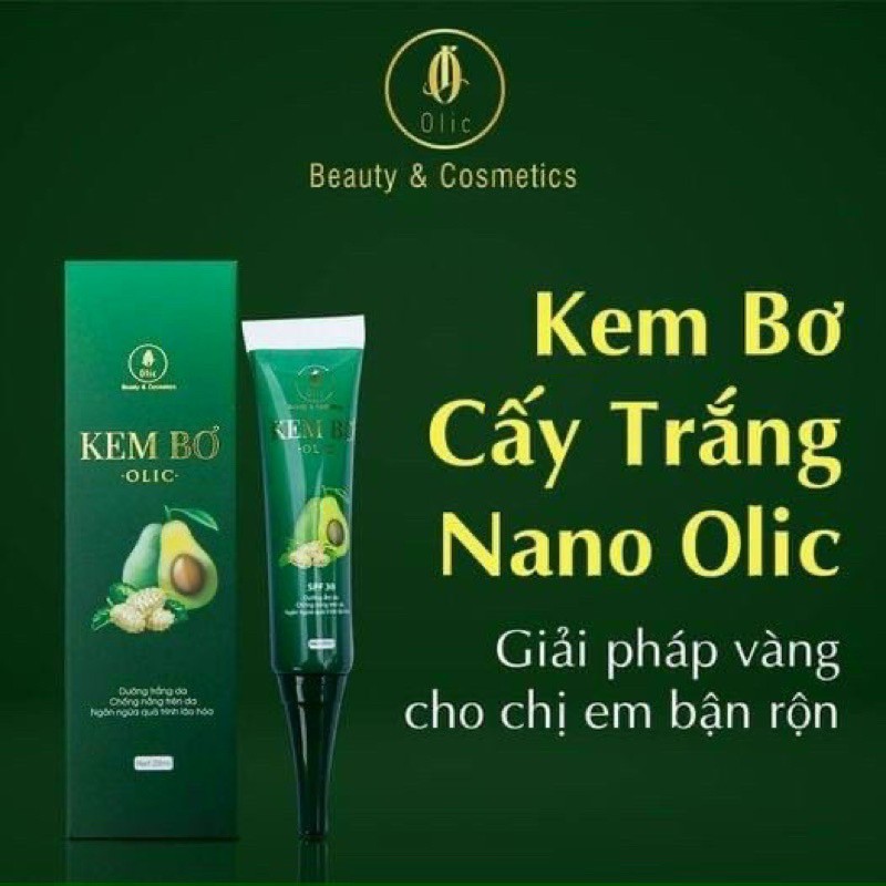 [chính hãng] Kem Bơ Olic - kem Bơ cấy trắng Nano Olic có tem check điện tử hàng công ty