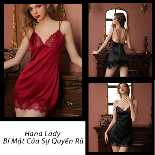 Váy ngủ lụa cao cấp gợi cảm, Đầm ngủ quyến rũ sexy dây lưng cao cấp