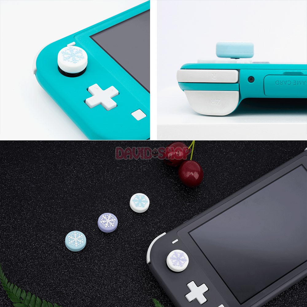 Núm bọc analog Snow Flower (hoa tuyết) cao cấp hãng Geekshare cho Joy-Con - Nintendo Switch / Lite