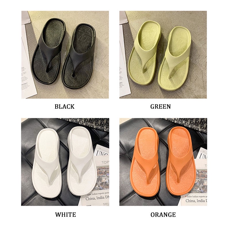 Dép xỏ ngón QIAOYILUO đế dày đơn giản thời trang Hàn Quốc cho nữ