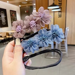 Thanh búi tóc hoa trà 3D phụ kiện cột tóc hình hoa